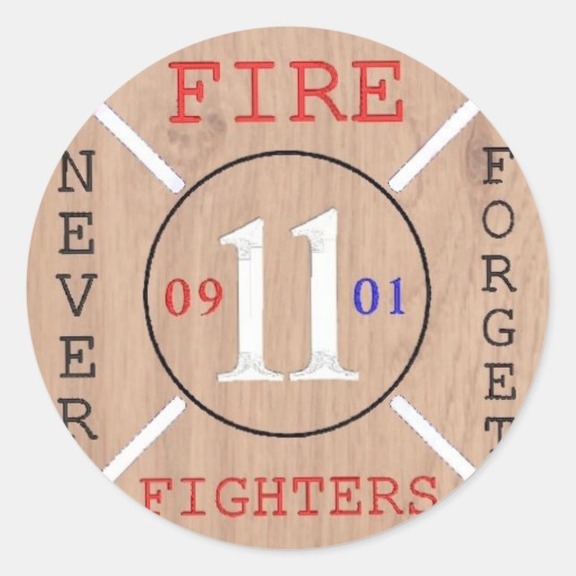 Pegatina Redonda Cruz de Malta: Nunca Olvidar (Anverso)