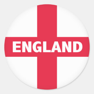 Pegatina Redonda Cruz de San Jorge - Bandera de Inglaterra