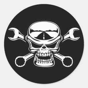 Pegatina Redonda Cruz-Llaves de Chromeboy