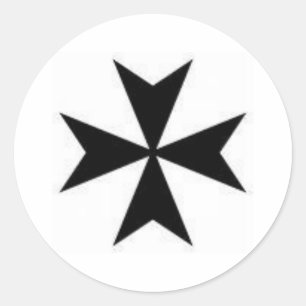 Pegatina Redonda Cruz maltesa original