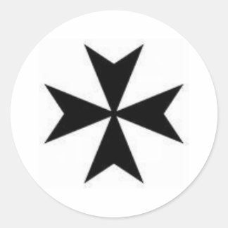 Pegatina Redonda Cruz maltesa original