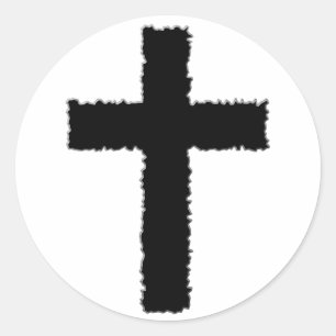Pegatina Redonda cruz rota