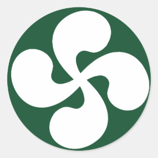 Pegatina Redonda Cruz Vasca extrudado