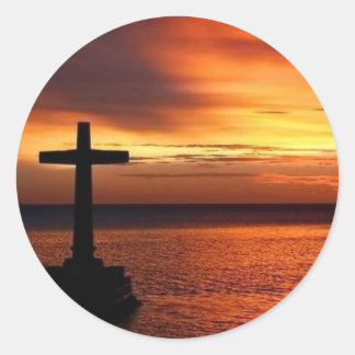 Pegatina Redonda cruzar