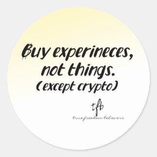 Pegatina Redonda Cryptocurrency vs. Things Gold Tint