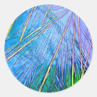 Pegatina Redonda Crystal Art: Blue Crystal