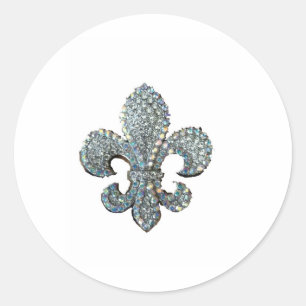 PEGATINA REDONDA CRYSTAL FLEUR DE LIS