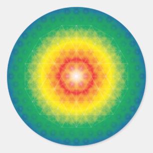 Pegatina Redonda Crystal Mandala