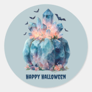 Pegatina Redonda Crystal Pumpkin Halloween