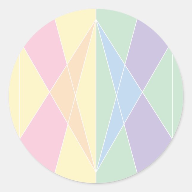 Pegatina Redonda Crystal Shell (plano) (Anverso)