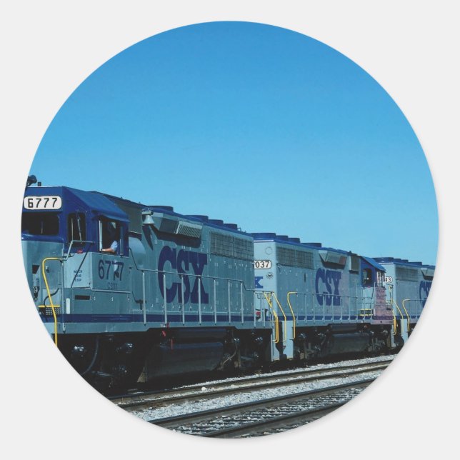 PEGATINA REDONDA CSX, EMD (Anverso)