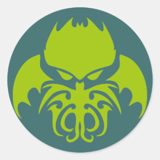 Pegatina Redonda Cthulhu tribal