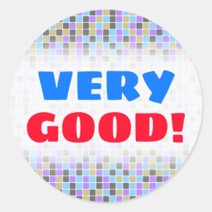 Pegatina Redonda Cuadrados/modelo grises, púrpuras, beige, azules