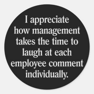 Pegatina Redonda Cuadro de sugerencia de empleado