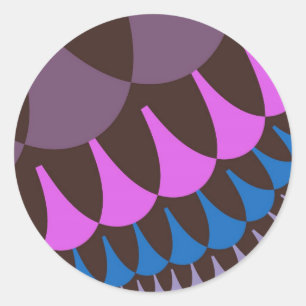 Pegatina Redonda Cuadros de frambuesa de chocolate