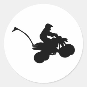 Pegatina Redonda Cuádruple - ATV