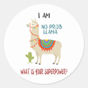 Pegatina Redonda ¿Cuál es tu superpotencia?