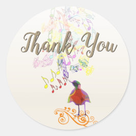 Pegatina Redonda Cualquier Color De Fondo Que Un Pequeño Birdo Me D