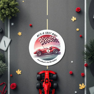 Pegatina Redonda Cualquier fiesta de cumpleaños de Personalizable d