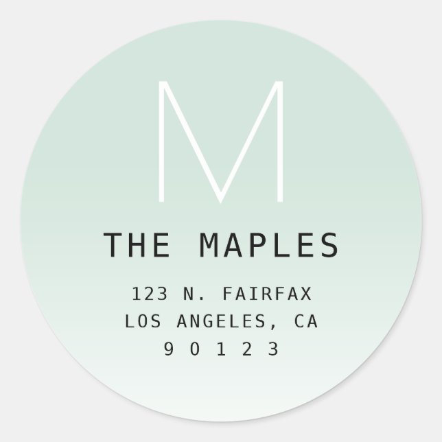 Pegatina Redonda Cualquier fondo de degradado de color (Anverso)