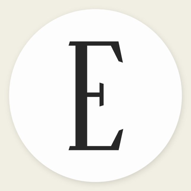 Pegatina Redonda Cualquier letra | Colores en blanco y negro o mare (Subido por el creador)