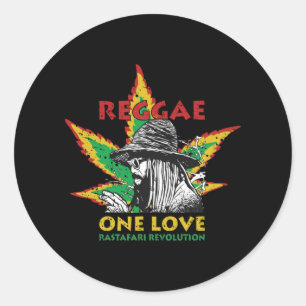 Pegatina Redonda Cuando el reggae es tu vida