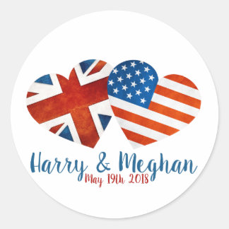 Pegatina Redonda Cuando Harry conoció a Meghan