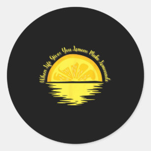 Pegatina Redonda Cuando la vida te da limones haz... - Limonada 