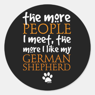 Pegatina Redonda Cuantas Más Personas Conozco...