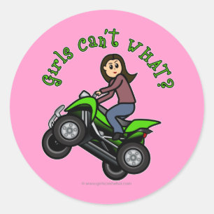 Pegatina Redonda Cuatro ruedas livianas