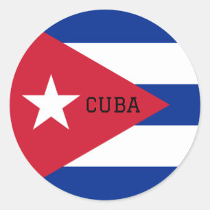Pegatina Redonda cuba