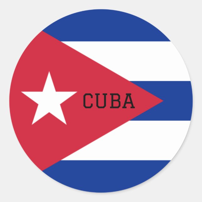 Pegatina Redonda cuba (Anverso)