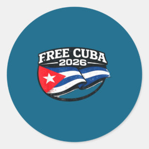 Pegatina Redonda Cuba Cuba Libre Doctrina Monroe