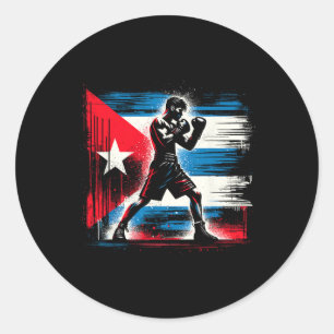 Pegatina Redonda Cuba Independencia Patriota Bandera Cubana Orgullo