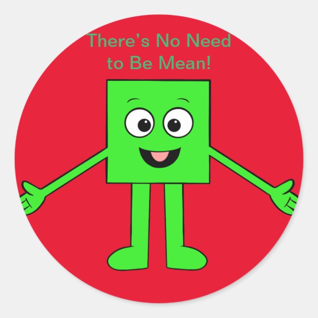 Pegatina Redonda Cubie Cubester (Anverso)