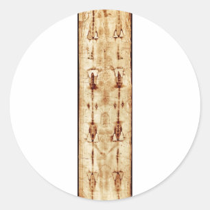 Pegatina Redonda Cubierta AUMENTADA del Jesucristo lleno de la