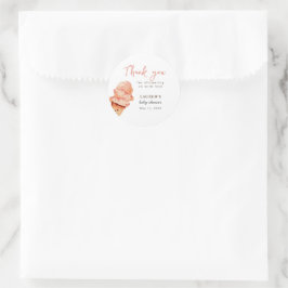 Pegatina Redonda Cubierta de helado Cubo Ducha para bebé