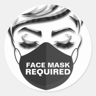 Pegatina Redonda Cubierta de la máscara facial Necesaria de las uña