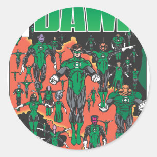 Pegatina Redonda Cubierta Esmeralda