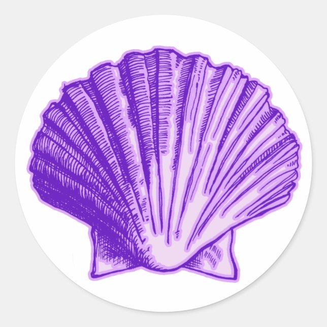 Pegatina Redonda Cubierta púrpura Tropical Moonlight (Anverso)