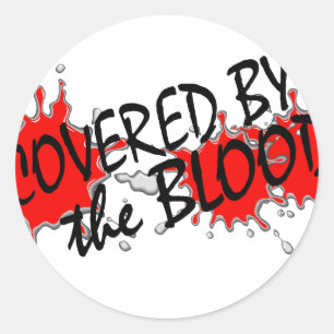 Pegatina Redonda Cubierto por la sangre