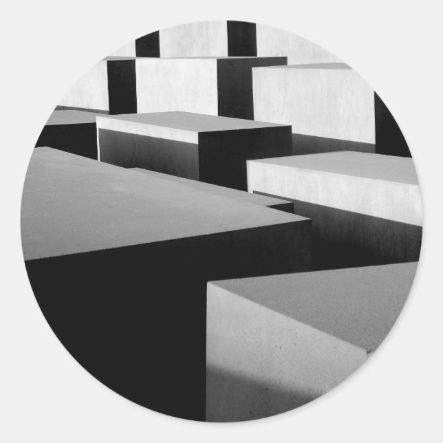 Pegatina Redonda Cubos de Berlín (Anverso)