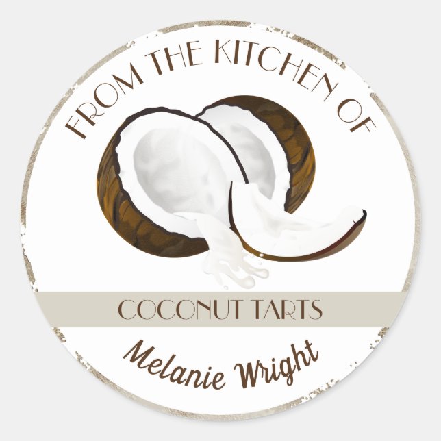 Pegatina Redonda Cubos de fruta (Anverso)