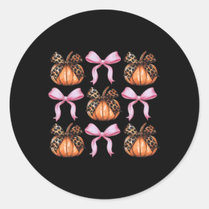 Pegatina Redonda Cuchara de esqueleto para mujeres de Halloween con