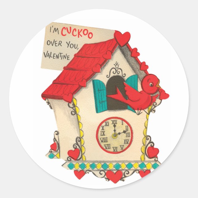 Pegatina Redonda Cuckoo Over You | Valentine | Pegatinas redondos (Anverso)