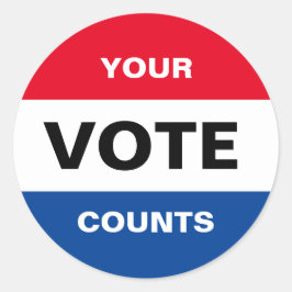 Pegatina Redonda Cuenta de votos