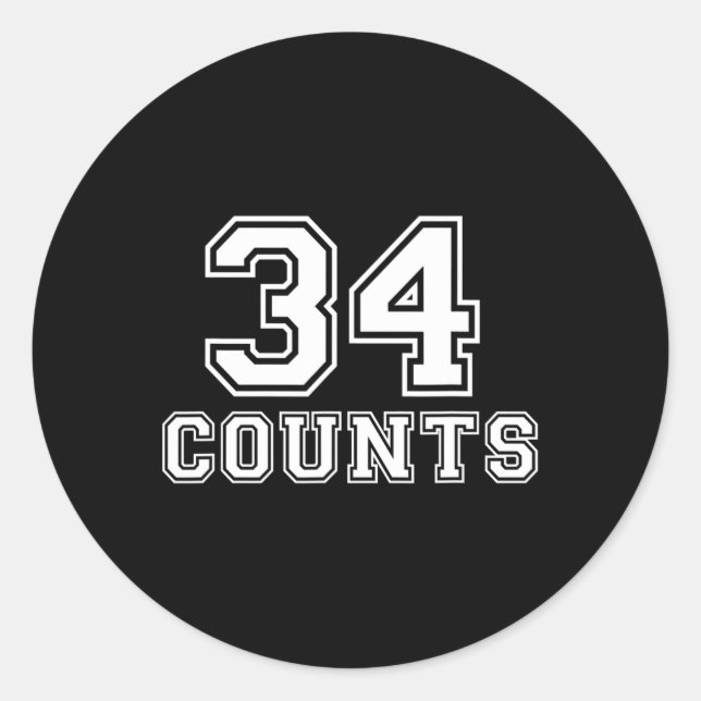 Pegatina Redonda ¡Cuenta el presidente Donald Trump Equipo Biden po (Anverso)