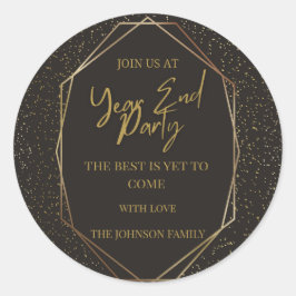 Pegatina Redonda Cuenta regresiva para 2025: ¡Celebrar el Año Nuevo