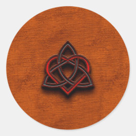 Pegatina Redonda Cuentos celtas Textos de San Valentín de tela card