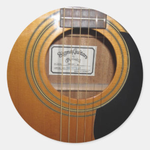 Pegatina Redonda Cuerdas de Guitarra Acústica Agujero de Sonido